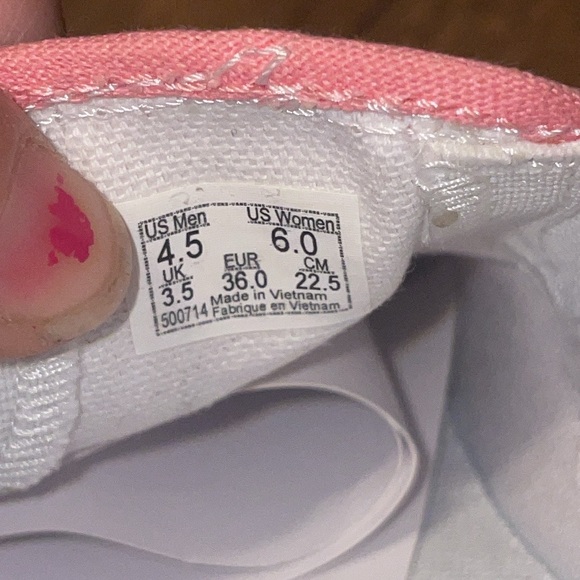 •VANS•NWOB FLAMINGO PINK SKETCH CHECKERED OLD SKOOL SLIP ON SNEAKERS SIZE 6 - Picture 3 of 8